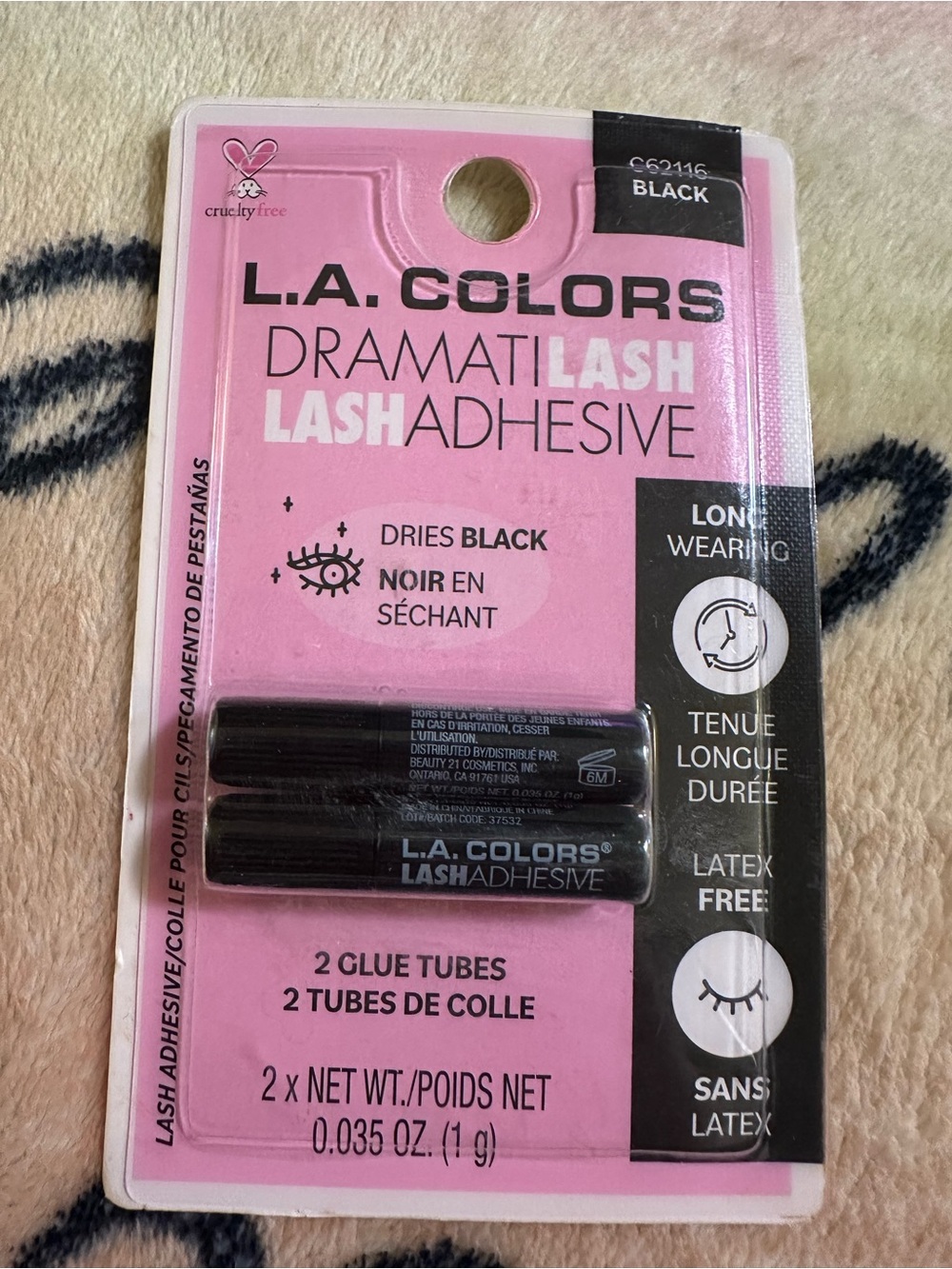 L.A. COLORS Eyelash Adhesive Packaging
